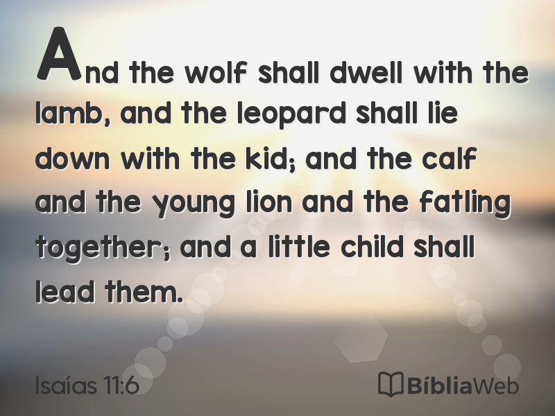 Isaías 11:6 em imagem para compartilhar