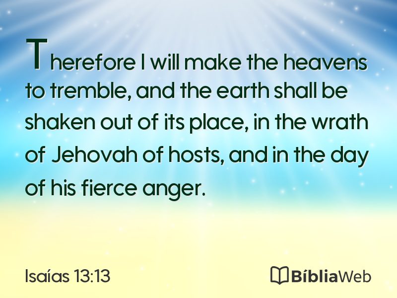 Isaías 13:13 em imagem para compartilhar