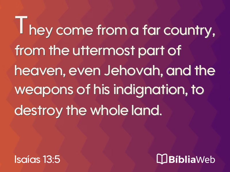 Isaías 13:5 em imagem para compartilhar