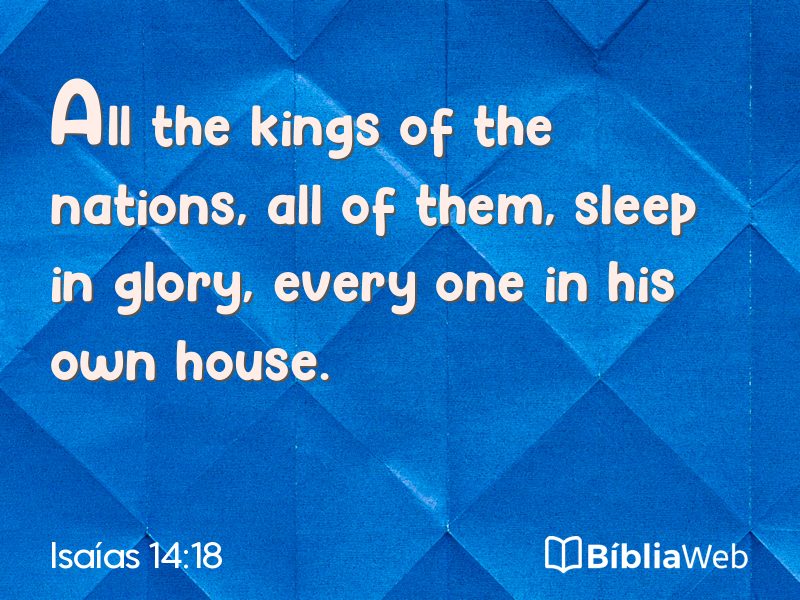 Isaías 14:18 em imagem para compartilhar