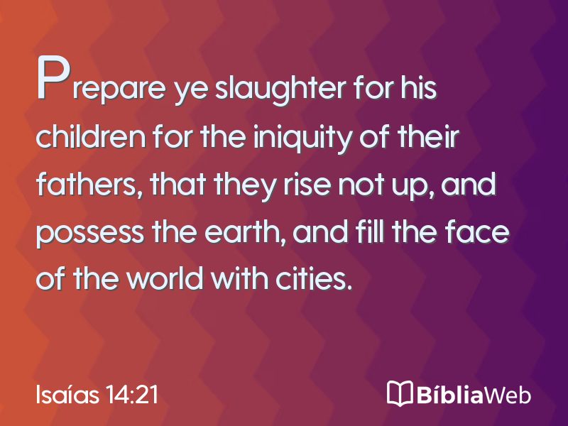 Isaías 14:21 em imagem para compartilhar