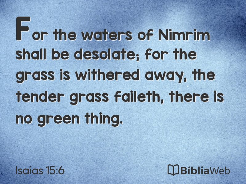 Isaías 15:6 em imagem para compartilhar