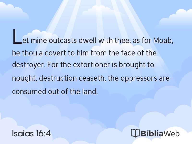 Isaías 16:4 em imagem para compartilhar