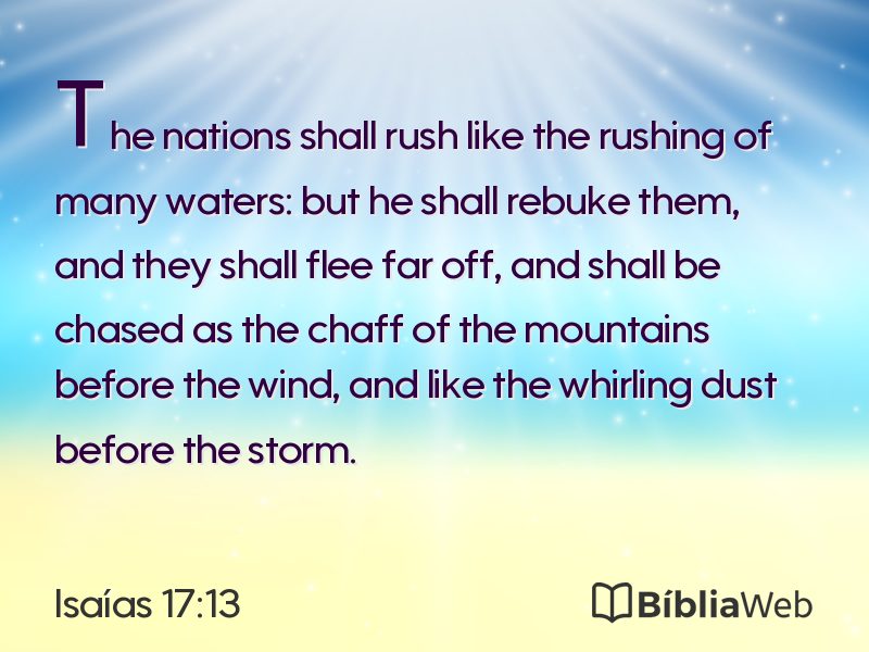 Isaías 17:13 em imagem para compartilhar