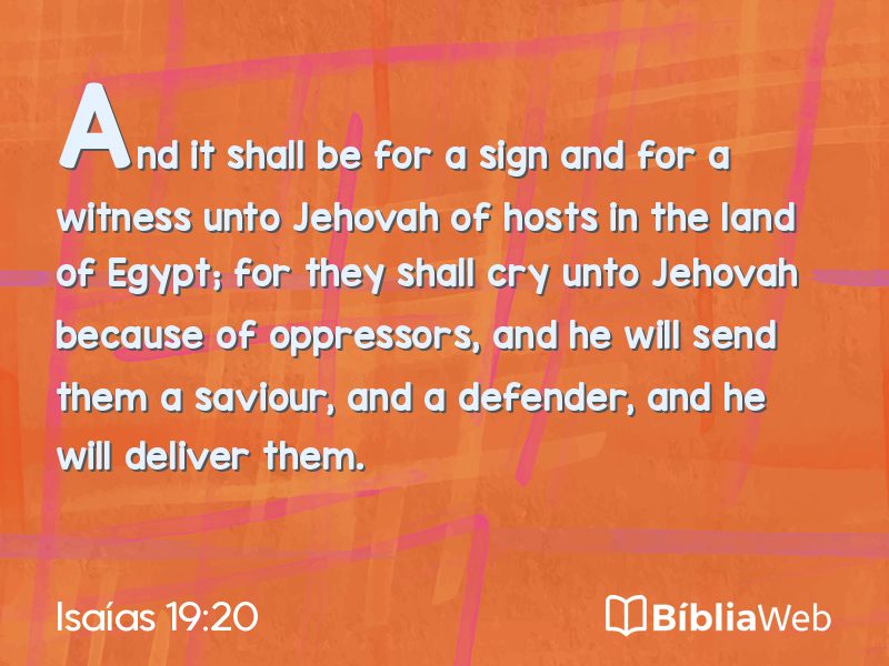 Isaías 19:20 em imagem para compartilhar