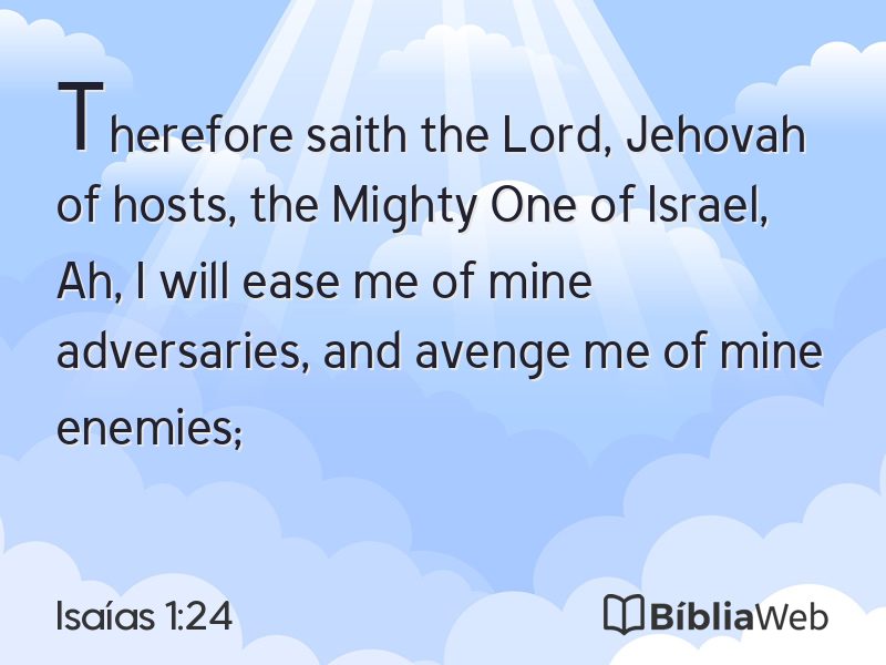 Isaías 1:24 em imagem para compartilhar