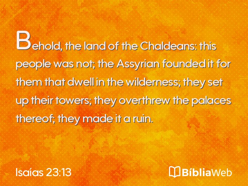 Isaías 23:13 em imagem para compartilhar