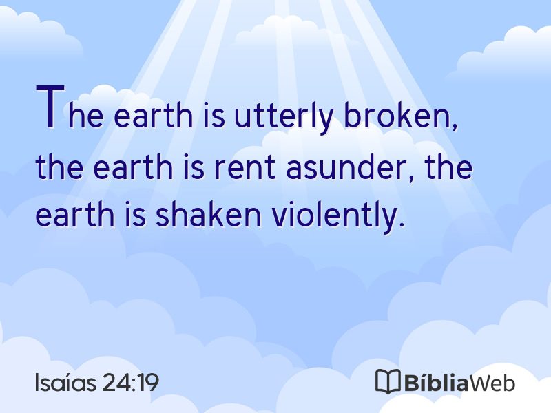 Isaías 24:19 em imagem para compartilhar