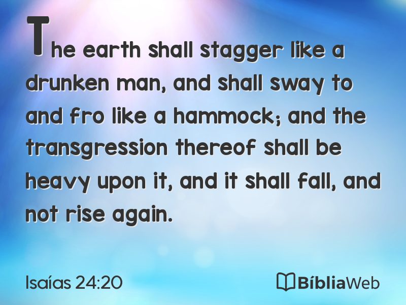 Isaías 24:20 em imagem para compartilhar