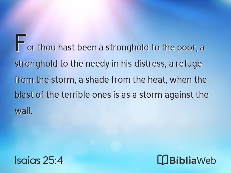Isaías 25:4 em imagem para compartilhar