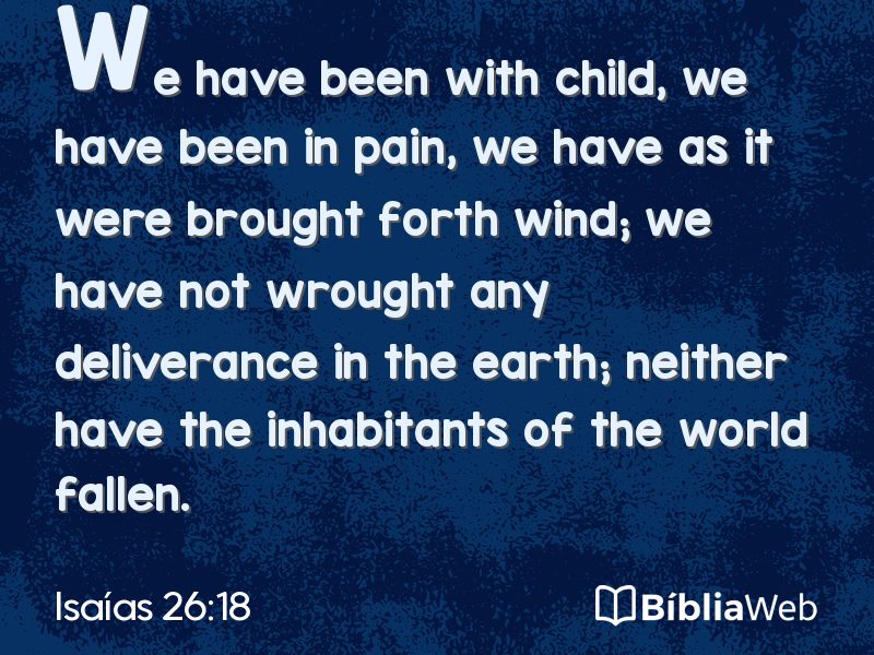 Isaías 26:18 em imagem para compartilhar