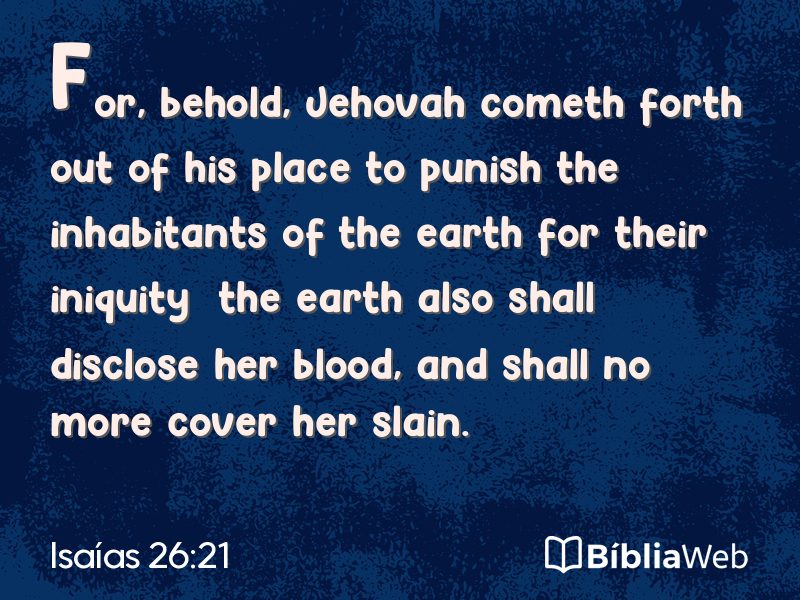 Isaías 26:21 em imagem para compartilhar