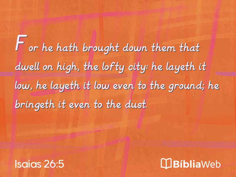 Isaías 26:5 em imagem para compartilhar