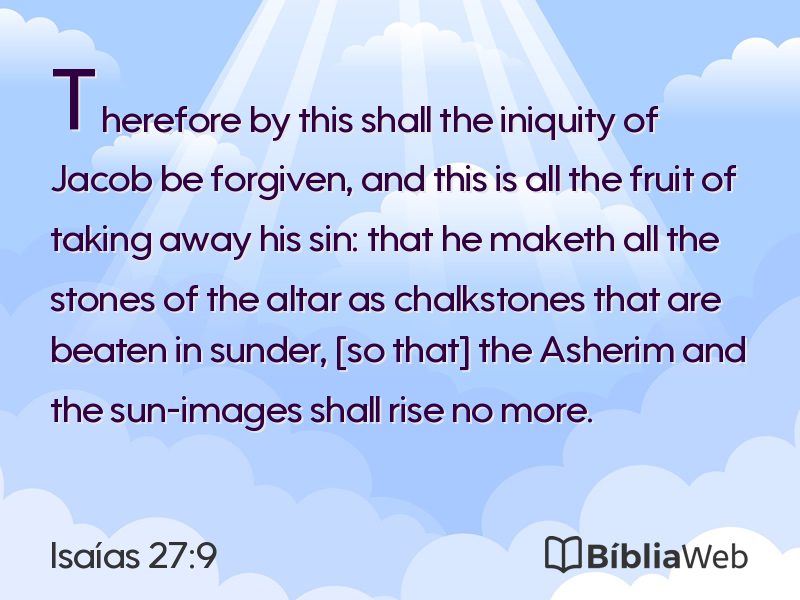 Isaías 27:9 em imagem para compartilhar