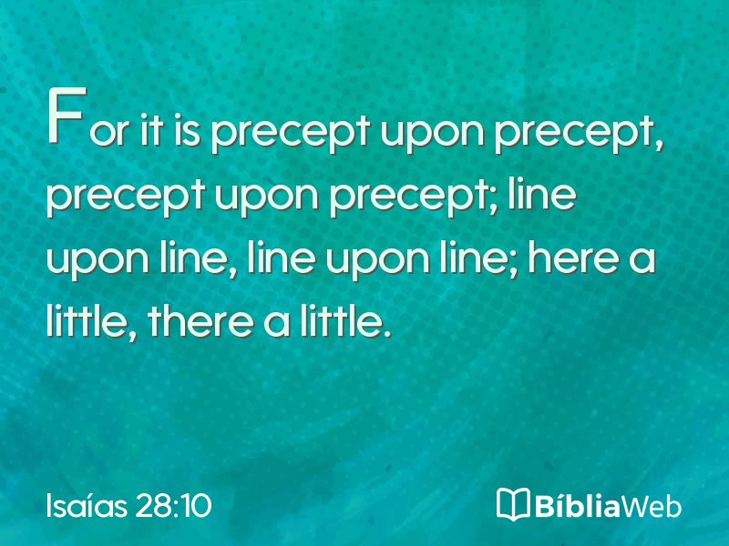 Isaías 28:10 em imagem para compartilhar