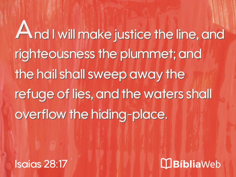 Isaías 28:17 em imagem para compartilhar