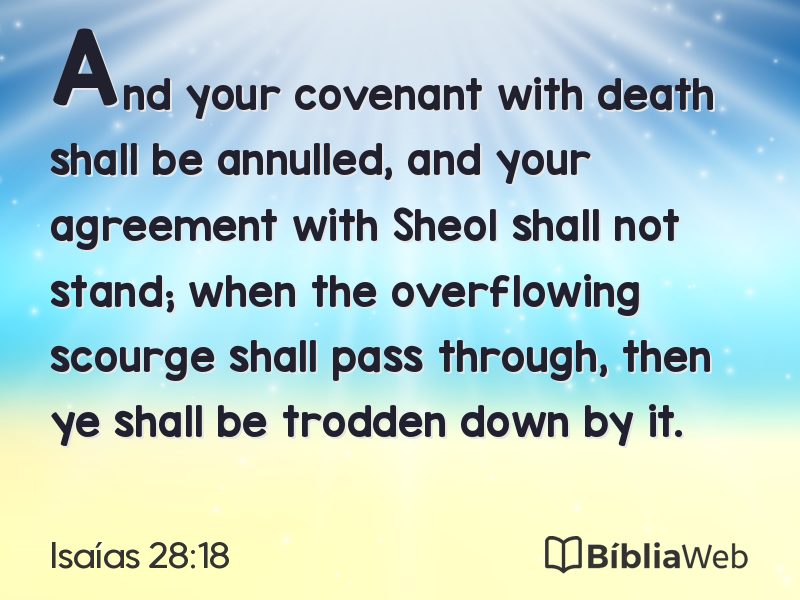 Isaías 28:18 em imagem para compartilhar