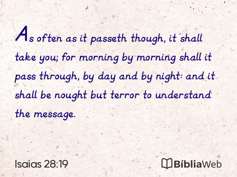 Isaías 28:19 em imagem para compartilhar