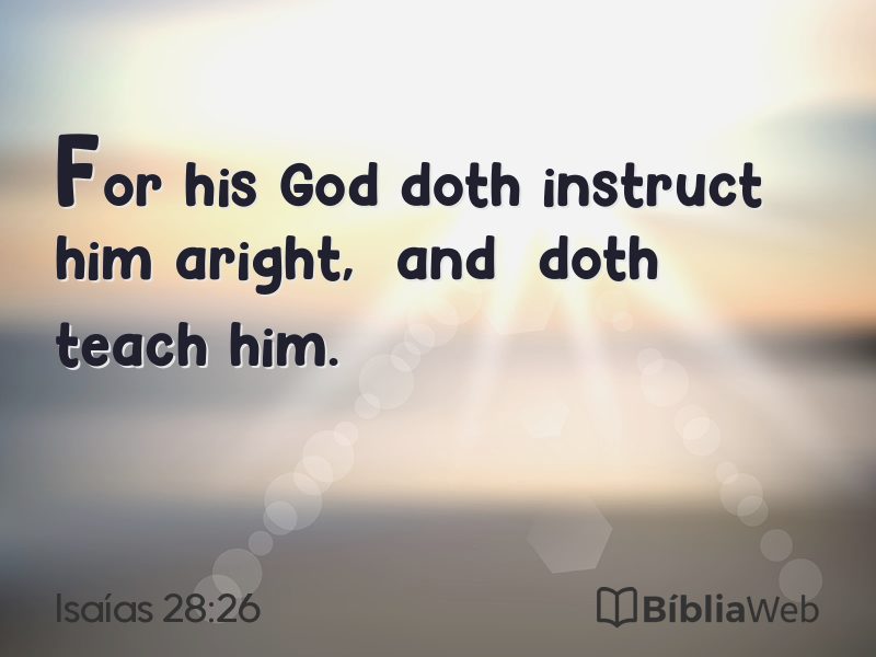 Isaías 28:26 em imagem para compartilhar