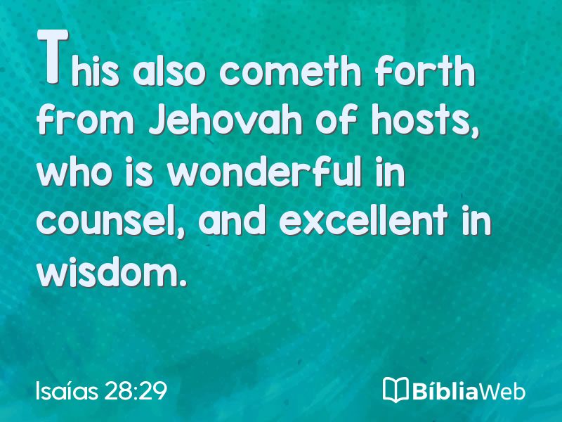 Isaías 28:29 em imagem para compartilhar