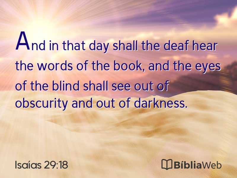 Isaías 29:18 em imagem para compartilhar