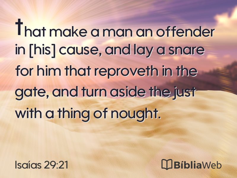 Isaías 29:21 em imagem para compartilhar