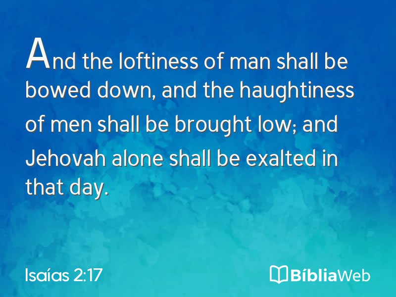 Isaías 2:17 em imagem para compartilhar