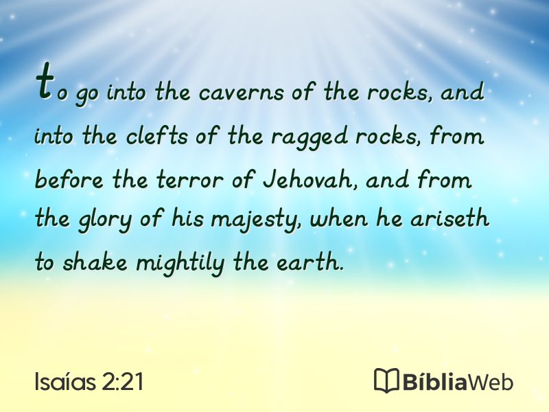 Isaías 2:21 em imagem para compartilhar