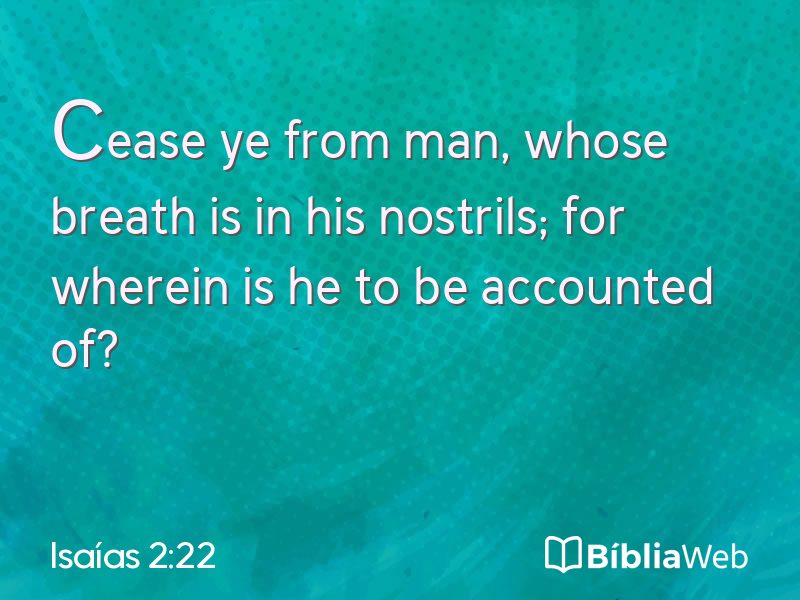 Isaías 2:22 em imagem para compartilhar