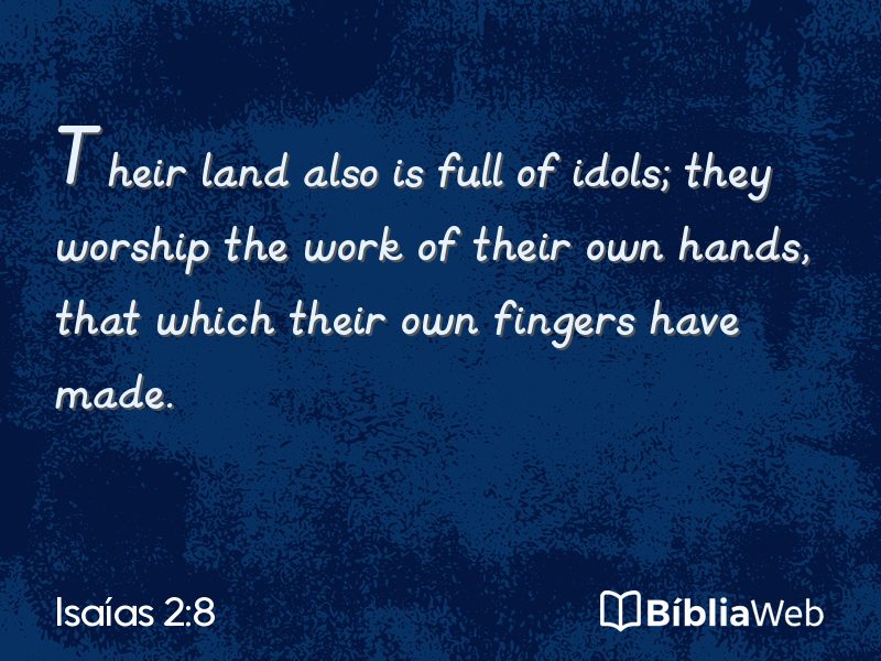 Isaías 2:8 em imagem para compartilhar