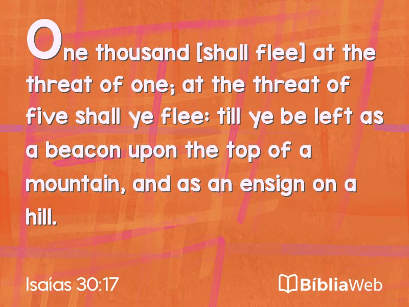 Isaías 30:17 em imagem para compartilhar