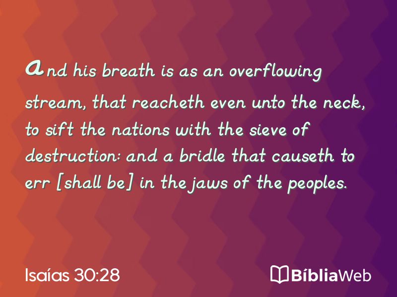 Isaías 30:28 em imagem para compartilhar