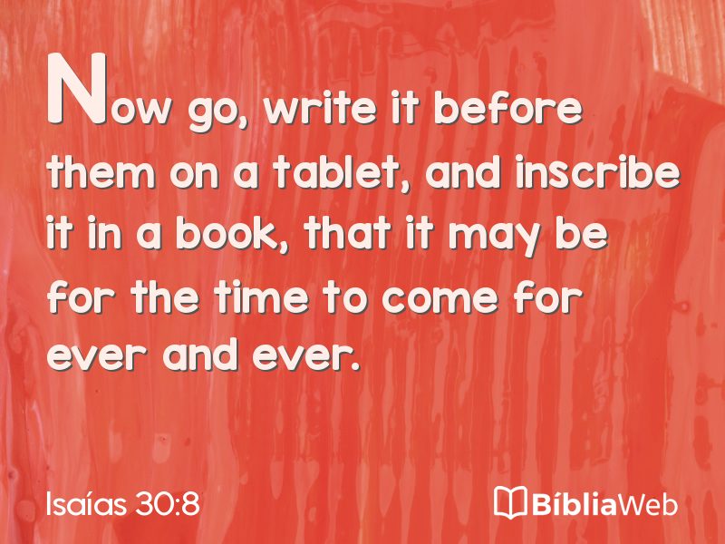 Isaías 30:8 em imagem para compartilhar
