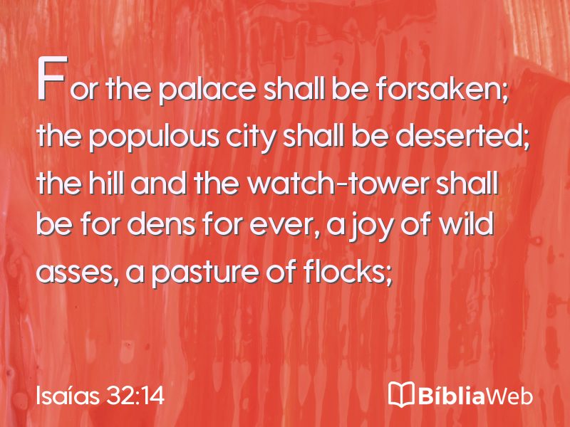 Isaías 32:14 em imagem para compartilhar
