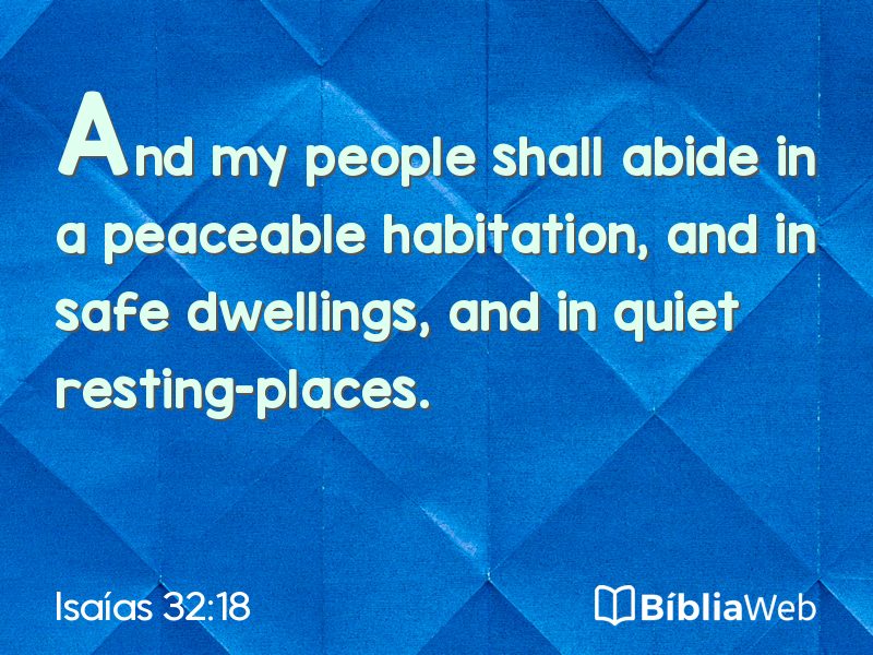 Isaías 32:18 em imagem para compartilhar