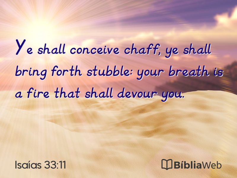 Isaías 33:11 em imagem para compartilhar