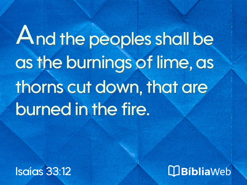 Isaías 33:12 em imagem para compartilhar