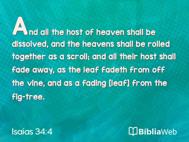 Isaías 34:4 em imagem para compartilhar