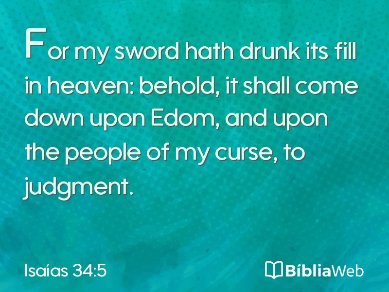 Isaías 34:5 em imagem para compartilhar