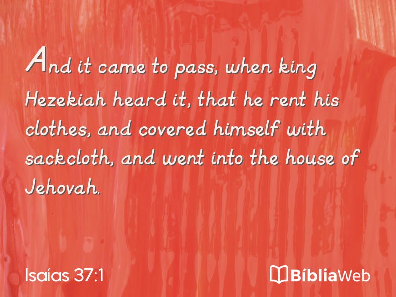 Isaías 37:1 em imagem para compartilhar