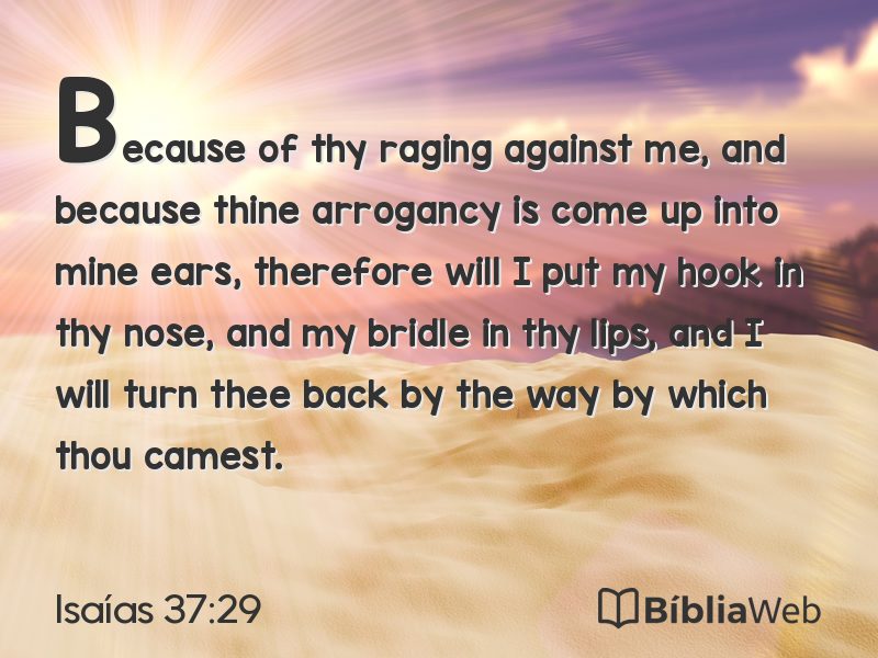 Isaías 37:29 em imagem para compartilhar