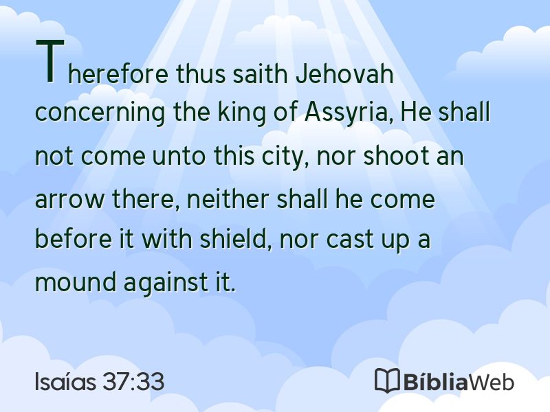 Isaías 37:33 em imagem para compartilhar
