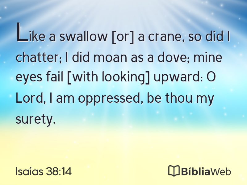 Isaías 38:14 em imagem para compartilhar