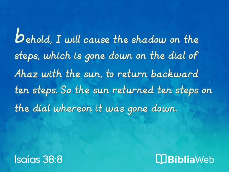 Isaías 38:8 em imagem para compartilhar