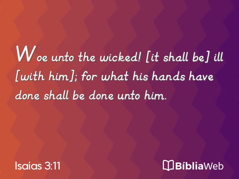 Isaías 3:11 em imagem para compartilhar