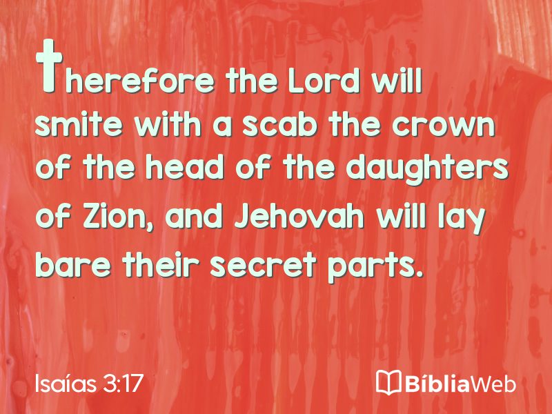 Isaías 3:17 em imagem para compartilhar