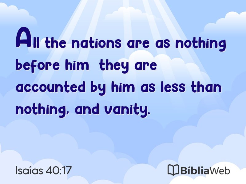 Isaías 40:17 em imagem para compartilhar
