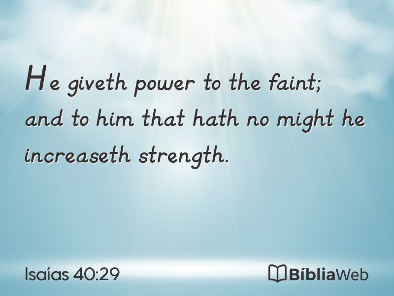 Isaías 40:29 em imagem para compartilhar