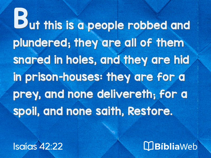 Isaías 42:22 em imagem para compartilhar