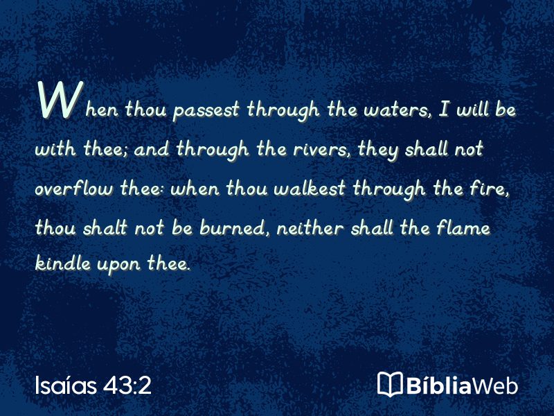 Isaías 43:2 em imagem para compartilhar